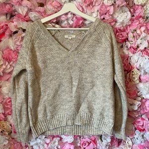 Peyton Primrose Beige Long Sleeve Sweater Sz L